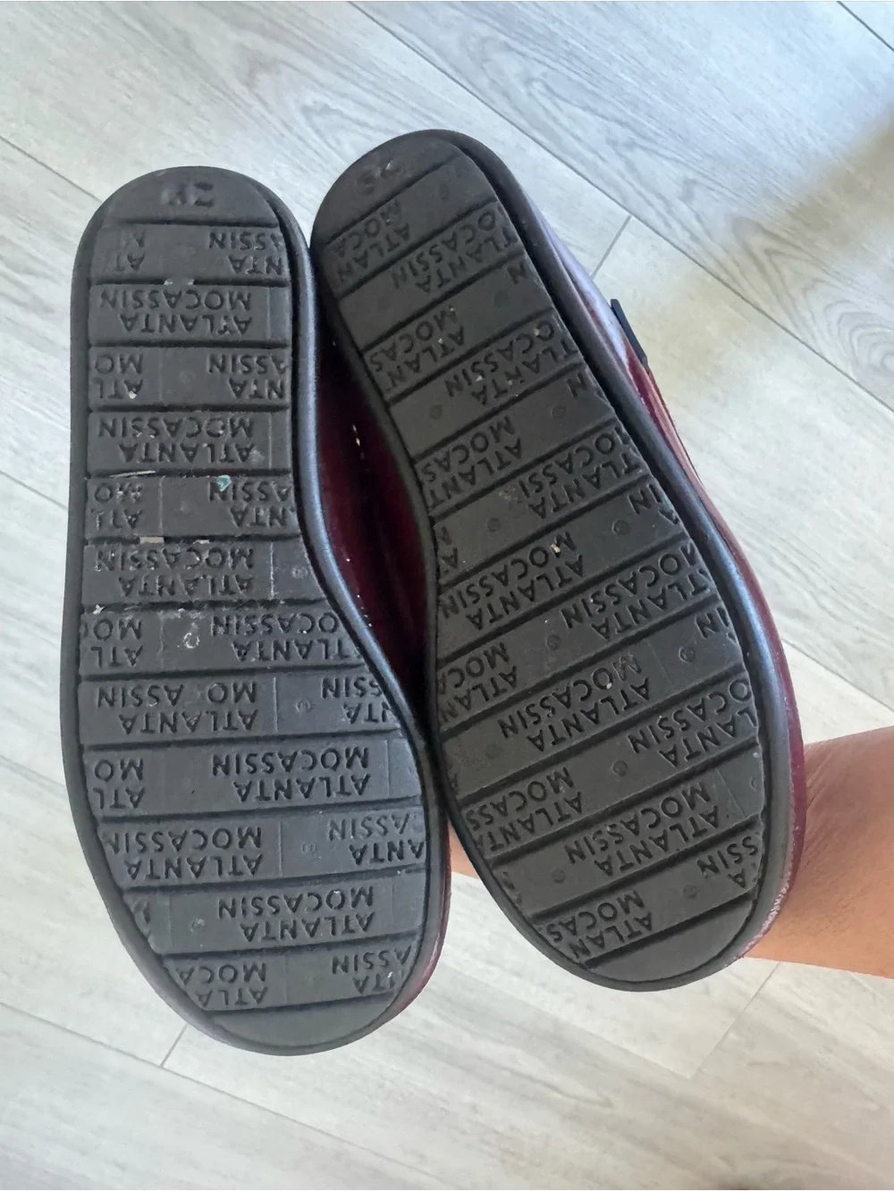 Kids Burgundy Moccasin Loafers